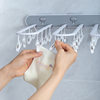 Multi-head Drying Rack Clothes Drying Rack Multi-clip Folding Wall-mounted Drying Socks Clip Windproof Hook Hanger Underwear