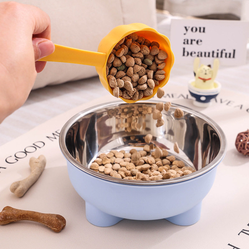 Spot Wholesale Cross-Border New Large-Capacity Stainless Steel Cat and Dog Bowls Removable and Easy to Clean Pet Food Bowls for Cats and Dogs