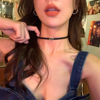 Pure Desire Letter Cd Choker Necklace for Women, Niche Design, High-End Clavicle Chain, Elegant Choker Necklace
