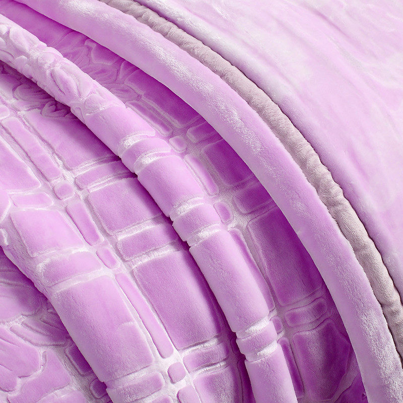 Blanket thickened double-layer cloud blanket plain three-dimensional carved embossed velvet blanket wedding gift blanket Raschel blanket blanket