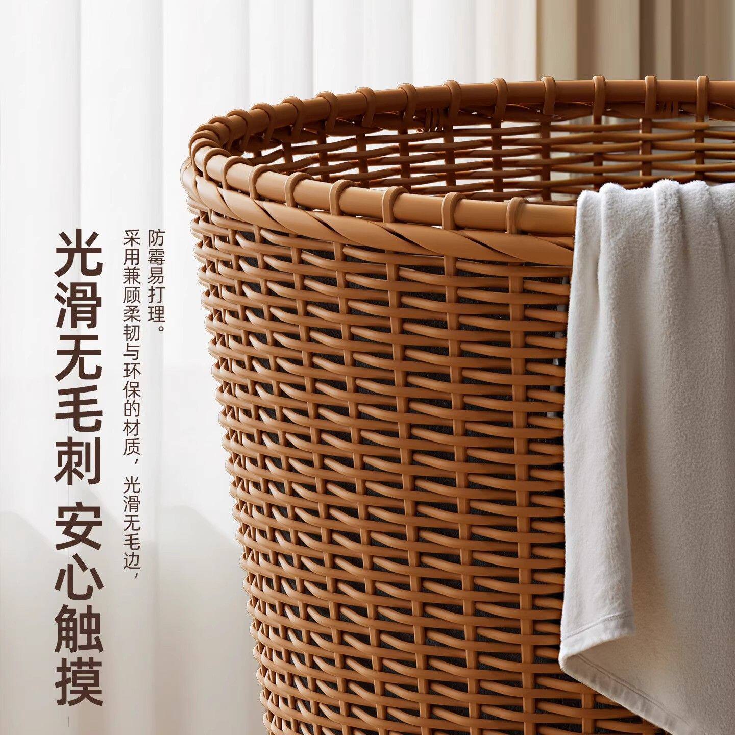 Dirty Clothes Basket Household Large-Capacity Clothes Storage Basket Toy Bucket Blue Bathroom Bathroom Clothes Laundry Basket
