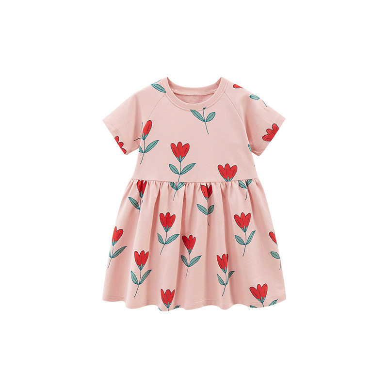 Custom Summer Princess Dress, [Style] Baby Girls' Dress, Short-sleeve Cotton Kids' Dress