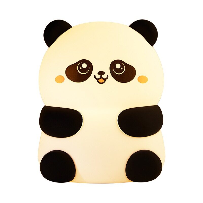 Panda Pat Light Colorful Rechargeable USB Pat Light Night Light Cartoon Silicone Night Light Gift Customization