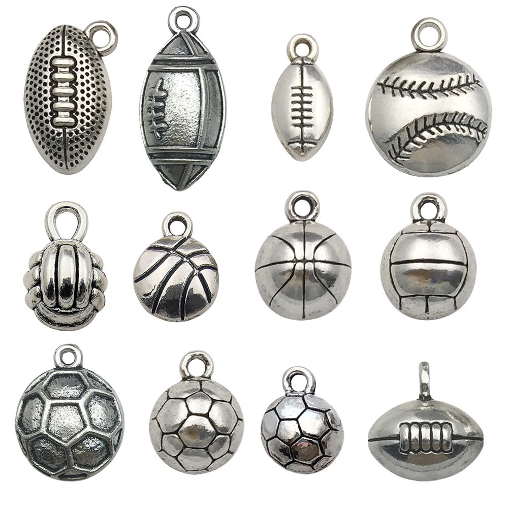 70款运动系列合金饰品配件DIY项链手链吊坠服饰篮球啦啦队小挂件