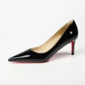 Black with apricot lining and red sole 6cm (Full Coverage)