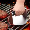 Hamburger Crusher, Burger Smashing Tool for Grill Pan, Stainless Steel Ham Pie Press with Anti