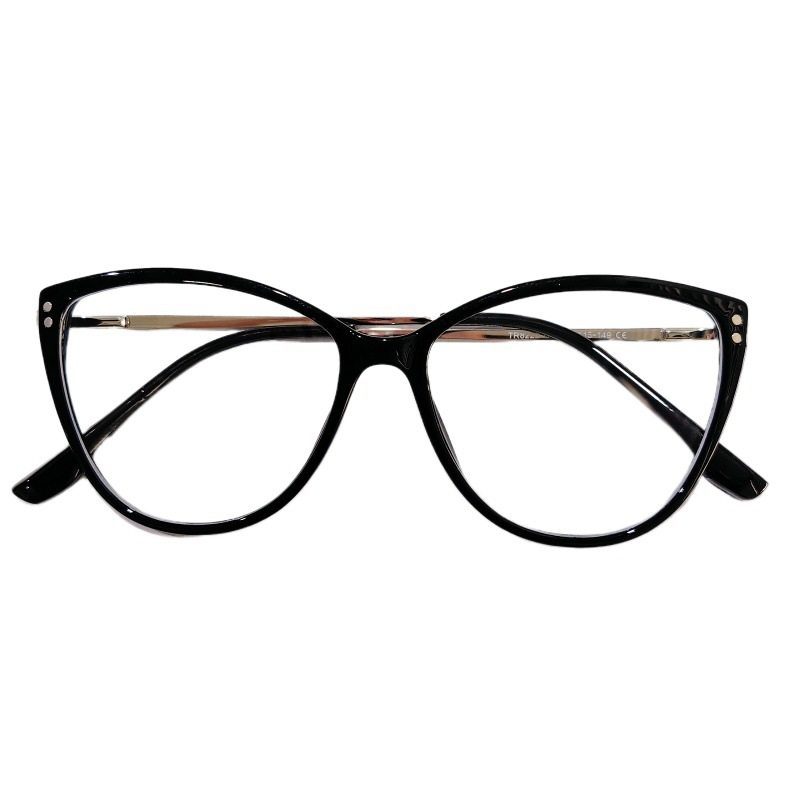 Cat's Eye Fashion Glasses Frame Women's Large Frame Plain Face Slimming Ultra Light Fashionable Eyes Frame Trendy Men's 8222