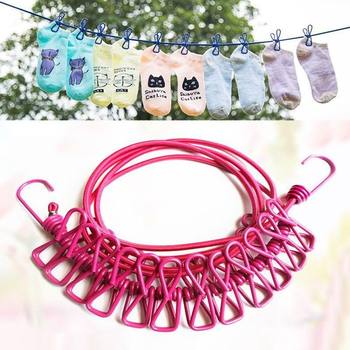 Thickened Clothesline for Outdoor Travel, Dormitory Indoor and Outdoor Use, No-Drill, Windproof, Non-Slip, for Drying Quilts