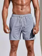 26 European and American Cross-Border 3D Digital Printed Men's Casual Shorts Men's Striped Shorts Aliexpress Amazon Ebay