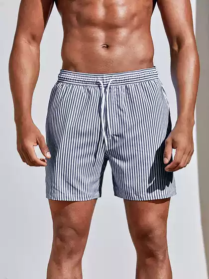26 European and American Cross-Border 3D Digital Printed Men's Casual Shorts Men's Striped Shorts Aliexpress Amazon Ebay