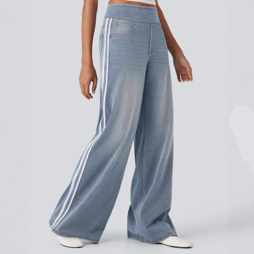 Womens High Waisted Loose Fit Straight Leg Jeans Fashionable Flattering Comfortable Autumn Winter Collection