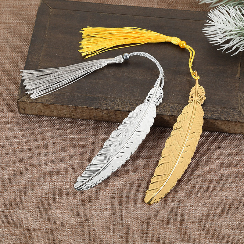 Brass Metal Feather Bookmark Tsinghua University Souvenir Peking University Children's Prizes Inspirational Customization