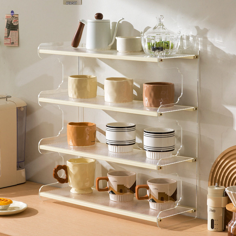 Desktop Storage Rack Household Table Storage Rack Dining Table Fit Rack Desk Multi-layer Bookshelf Office Desk Layered Shelf