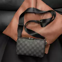 2025 New Korean Style Casual Men's Shoulder Bag Street Trend Small Shoulder Bag Horizontal Youth Small Backpack Trendy Bag