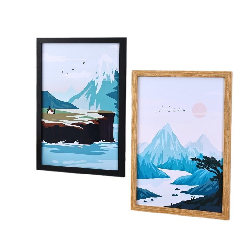 Casual Handmade Wooden Photo Frame Table Wholesale 16inch Oil Painting Poster Kidsren's Puzzle Wall Hanging Picture Frame Empty Frame
