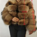 Raccoon fur 4 section sleeve 5 section