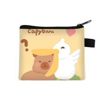 New Cross-Border Capybara Coin Purse Student Mini Key Card Holder Square High-End Large-Capacity Earphone Bag