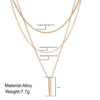 Hot-selling Personalized Multi-layer Stacked Necklace European and American Cross-border Necklace Women's Small Hard Pendant Clavicle Chain necklace