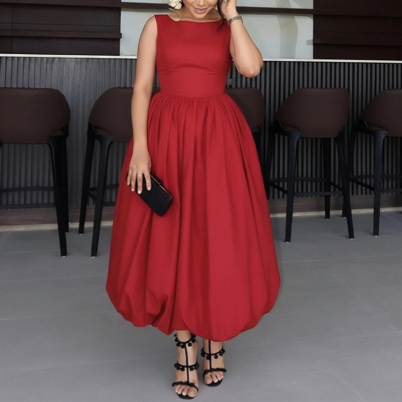 Womens Spring Dress Sleeveless Solid Color Casual Style Perfect for Everyday Wear Wholesale Available