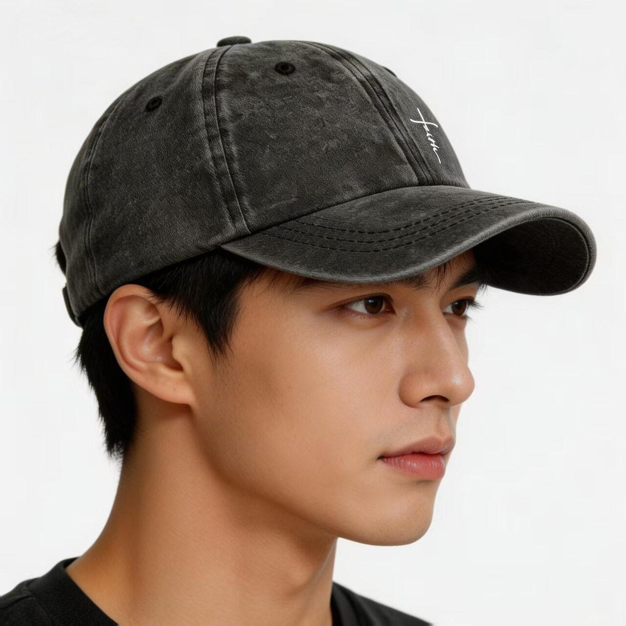 Faith 印花复古街头风水洗做旧男士女士棒球帽休闲户外活动遮阳帽