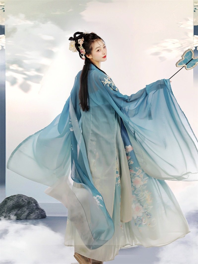 Tang Made Chebula Skirt Big Sleeve Shirt Hanfu Women's Full Set Ke Zi Skirt Chest One-Piece Fairy Style Daily Spring and Autumn New Style