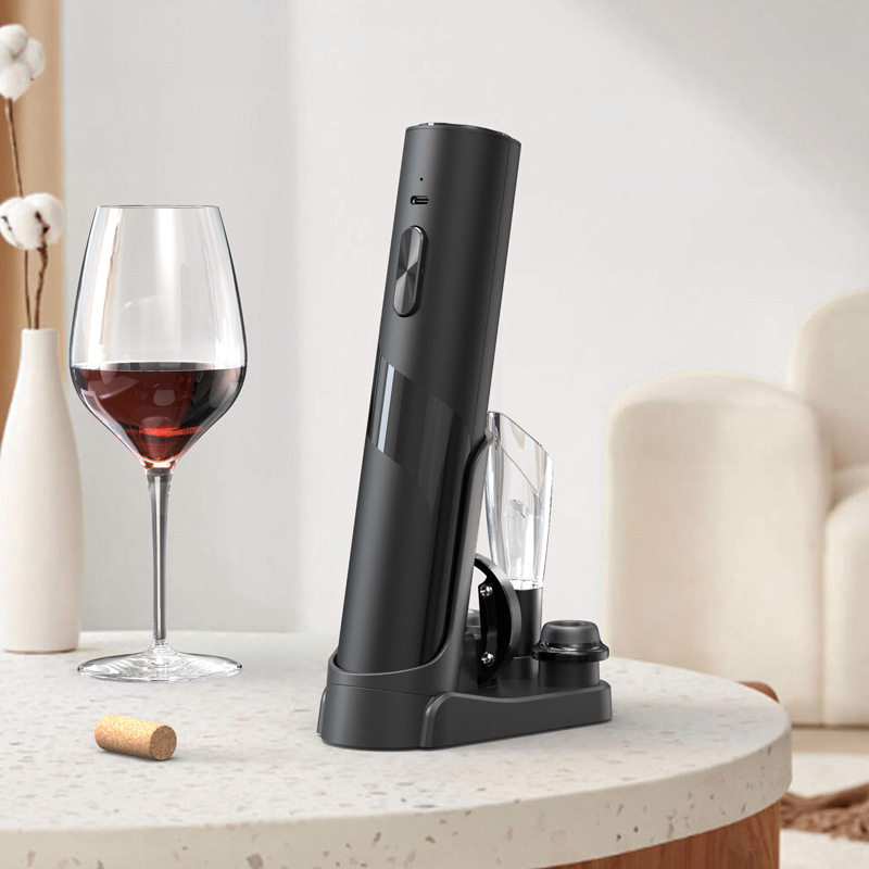 Kelitong Factory Export Cross-Border Plastic USB Rechargeable Red Wine Smart Technology Electric Bottle Opener Set