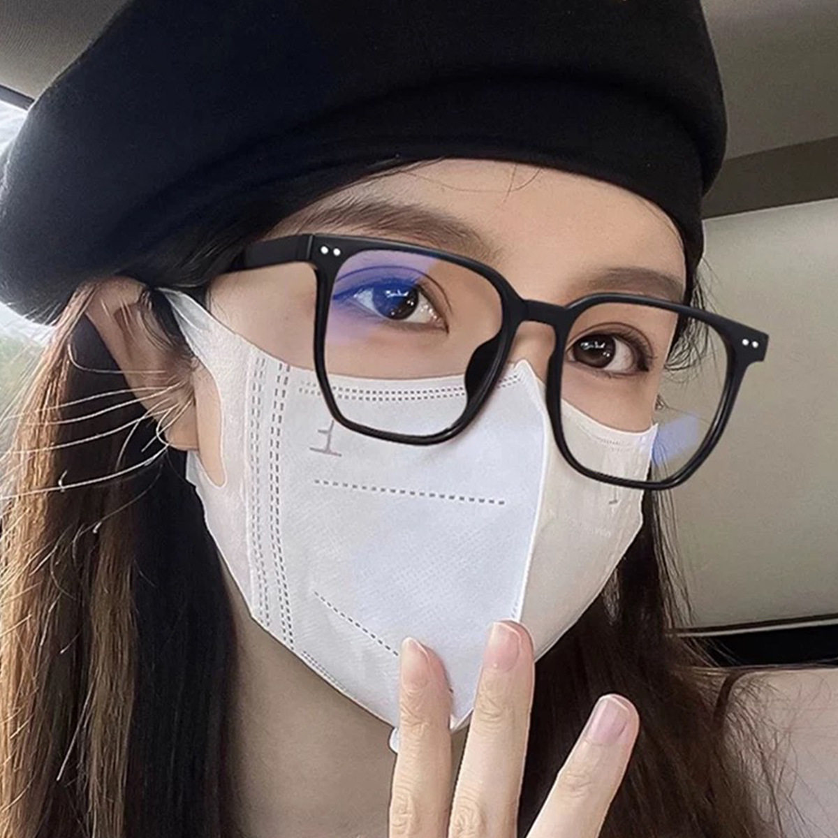 Gm Glasses Frame Women's Fashion Simple Popular Plain Face Small Anti-Blue Light Flat Mirror Men's Myopia Glasses Frame