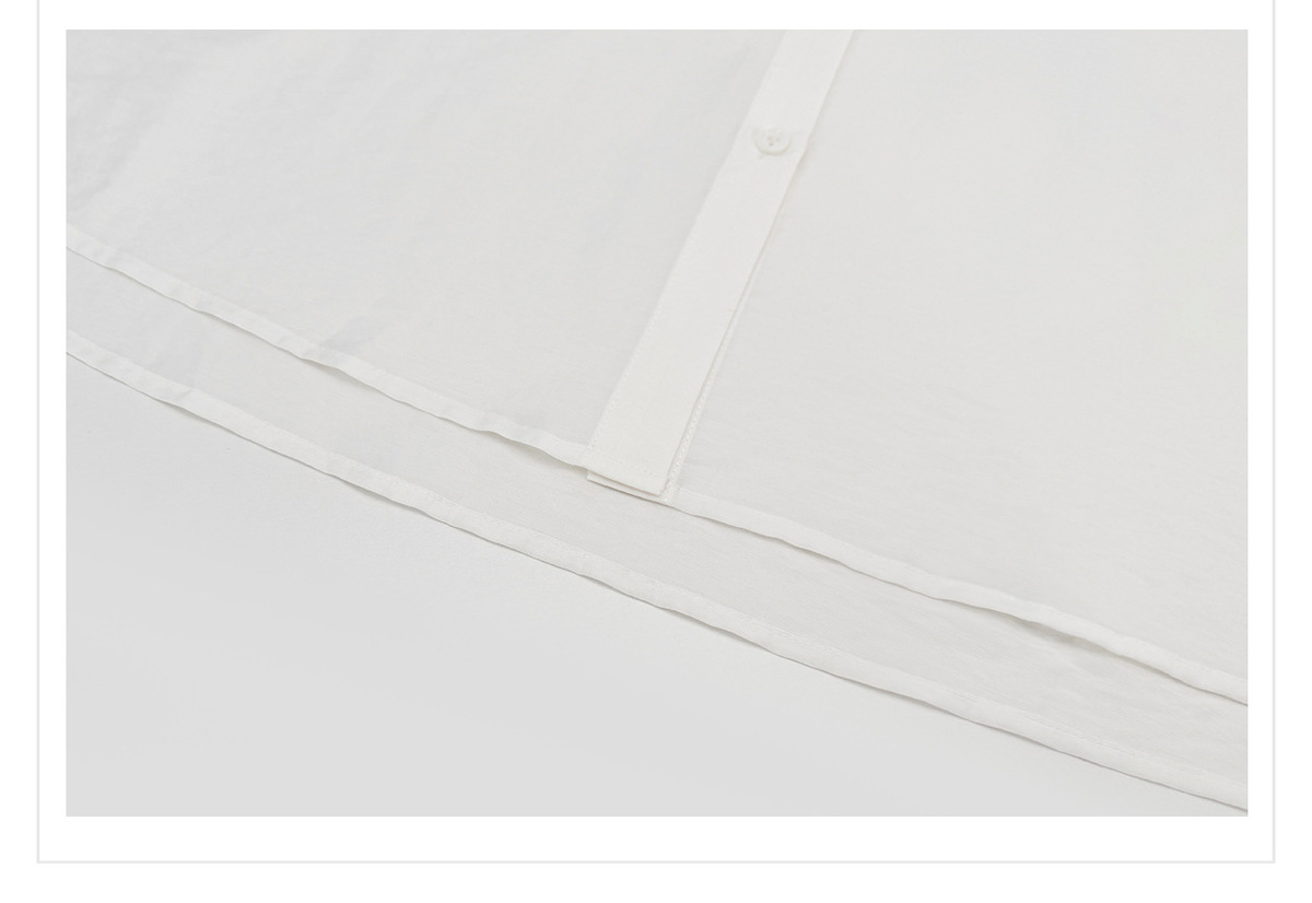 Áo sơ mi nữ cổ đứng viền ren dài tay phong cách thanh lịch P8018 — Trắng ngưng sương (giao hàng 7 ngày), Trắng Ngưng Sương (Giao hàng trong ngày)