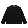 Pure black (boxy short and wide long-sleeved t-shirt)