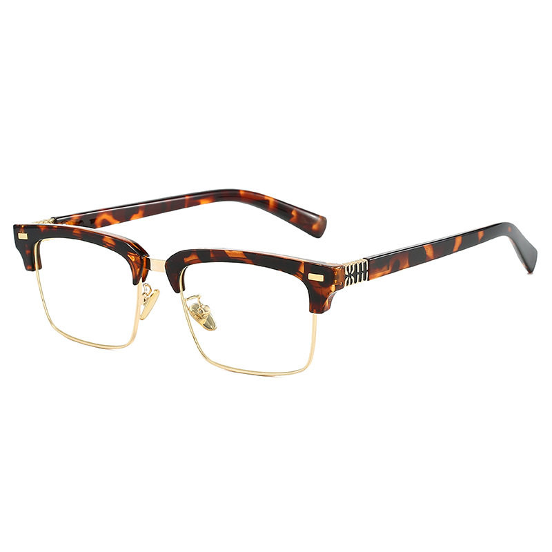 Zhang Yuanying Same Style Hawksbill Fashionable Plain Glasses Frame Butterfly Eyebrow Line Half Frame 20411 for Men and Women