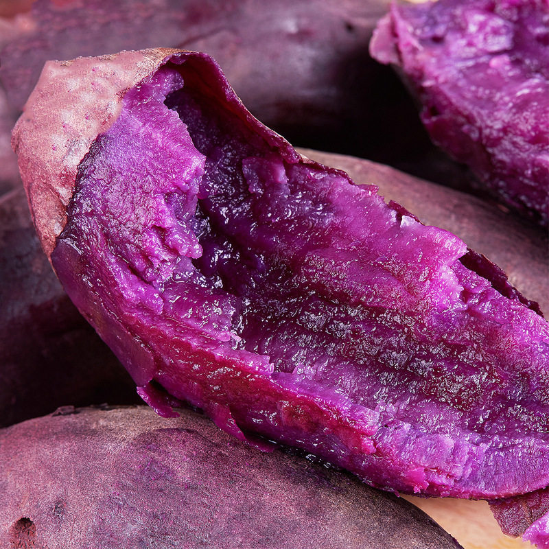 Fresh Purple Sweet Potatoes 5kg Farm Vegetables Freshly Dug Soft Glutinous Chestnut Sweet Potatoes Red Sweet Potatoes Purple Heart Honey Sweet Potatoes