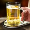 New Household Commercial Beer Cup Large Draft Beer Cup Water Cup Bar Large Capacity Thickened Glass with Handled Wholesale