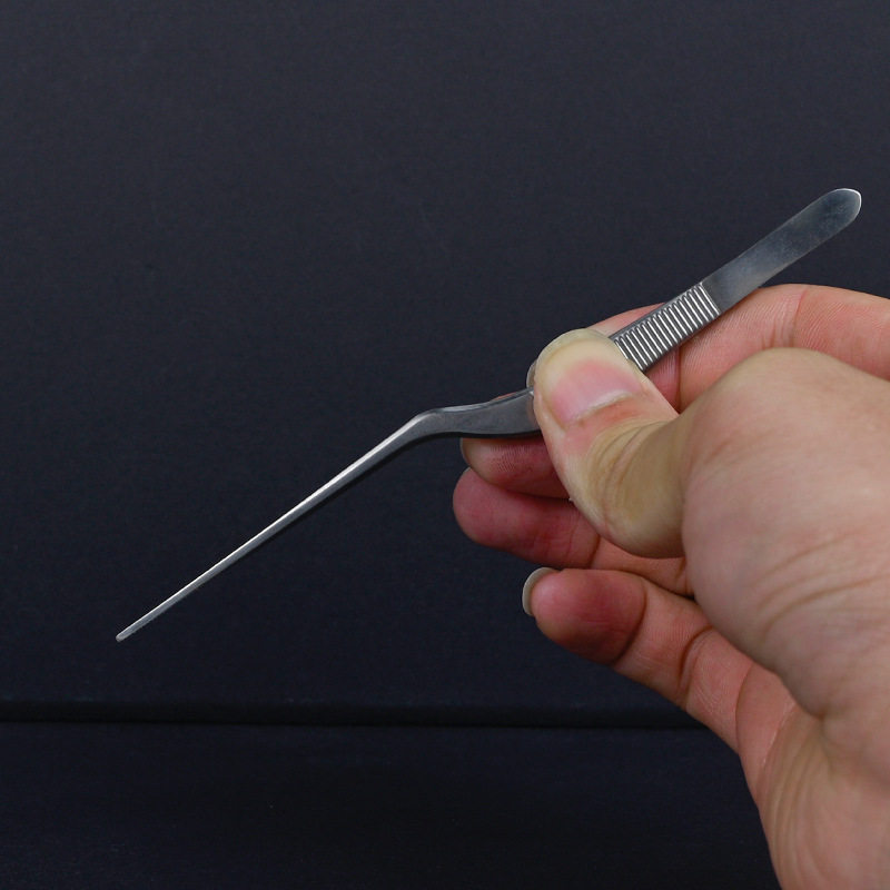Ear-Picking Tools Stainless Steel Tweezers Ear-Picking Goose Feather Stick Set Technician Special Tools Wholesale