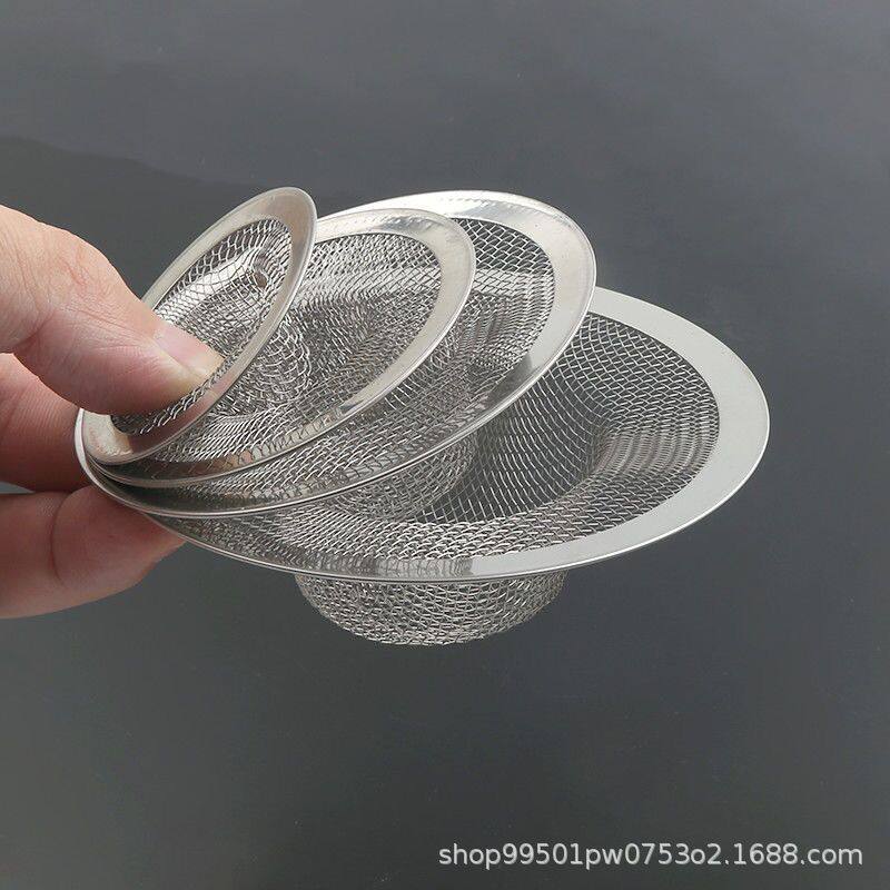 Kitchen Sink Filter Stainless Steel Residue Filter Sewer Anti-Blocking Artifact with Rubber Plug Filter Wholesale