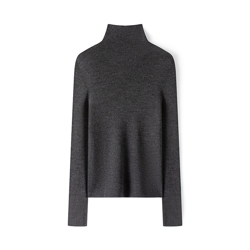 秋冬上新女装岛精无缝机洗美丽诺羊毛衫新澳纱线修身针织衫打底衫