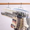 Stainless Steel 20-Clip Drying Rack for Home Use, Suitable for Socks, Underwear, Children's Bibs, Balcony Multifunctional Multi-Clip Drying Hook