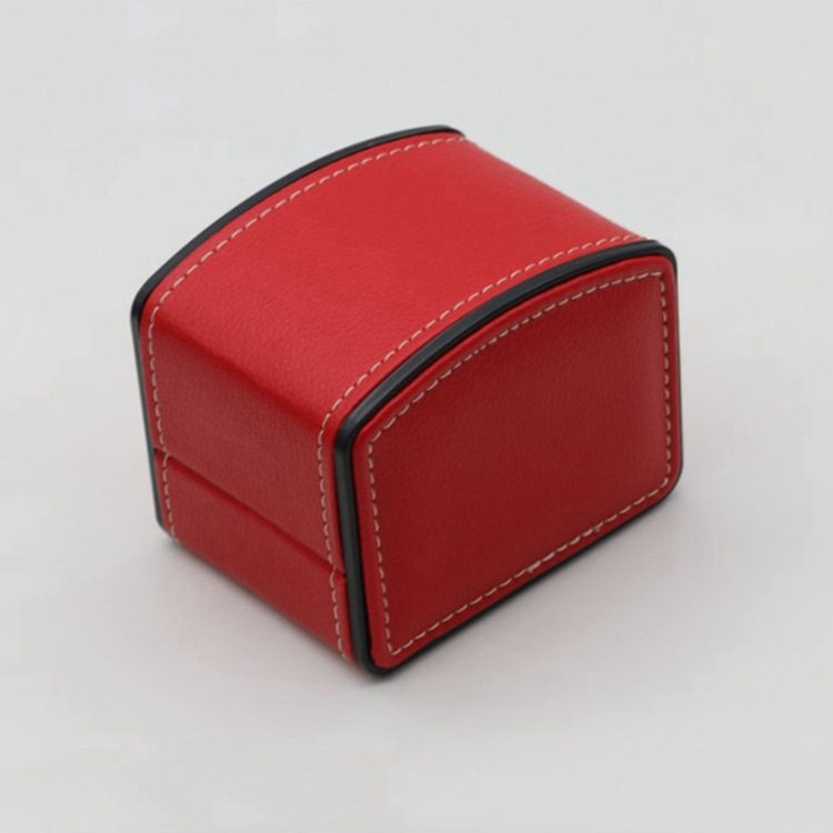 Pu Leather Pull-String Watch Box Gift Box Curved Flip Watch Box Watch Collection Storage Jewelry Packaging Watch Box