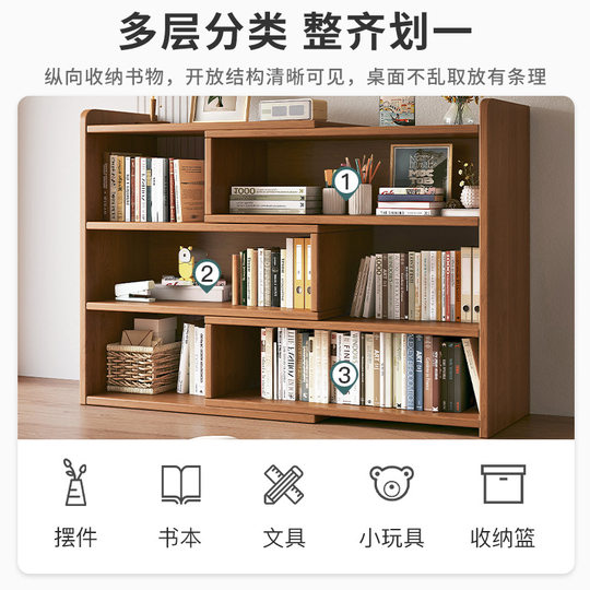 Desktop Storage Rack Desk Bookshelf Multi-Layer Desk Storage Storage Cabinet Simple Student Home Office Small Bookcase