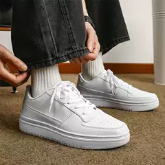 Cross-border extra large size 48 small white shoes solid color sports casual board shoes air force student shoes no. 1 low-top shoes men's shoes
