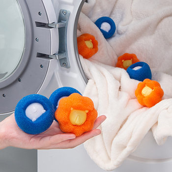 Washing Machine Cleaning Clothes Sponge Ball Magic Decontamination Anti-winding Sticky Hair Solid Cleaning Artifact Laundry Ball