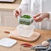 Q5273 Green Onion Preservation Box for Home Kitchen, Double-Layer Storage Box for Green Onions, Ginger, and Garlic, with Drainage Function, Refrigerator Storage