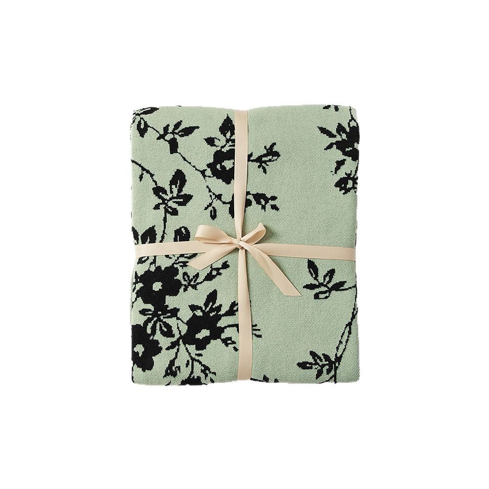 Spring New All Cotton Fine Needle Secret Garden Antique Pure Cotton Knitted Blanket Light Luxury Thin Cover Blanket