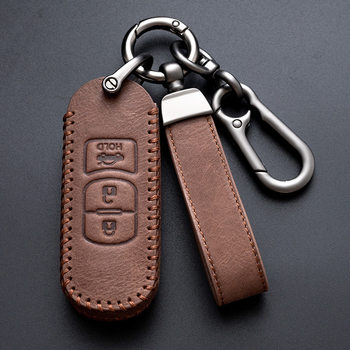 Suitable for Mazda 3 Angkaila Key Case cx30 Atez 22 cx5cx4 Buckle Oil Wax Leather cx8 Male