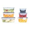 12 piece set plastic transparent fresh-keeping box with lid refrigerator fresh-keeping box food grade sealed storage box