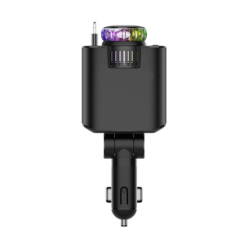 Car charger PD flash charging telescopic line fast charging cigarette lighter cross-border aromatherapy spray atmosphere light D1 cross-border