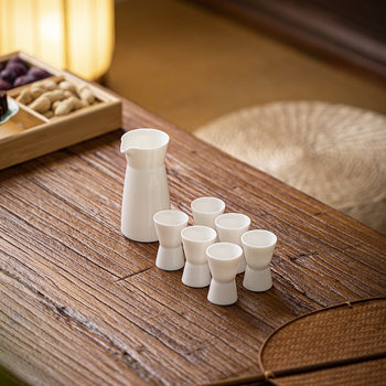 Creative Ceramic Wine Dispenser, White Wine Cup, Spirit Cup, One-Cup Wine Cup, Wine Pot, Wine Cup Set, Celadon Sake