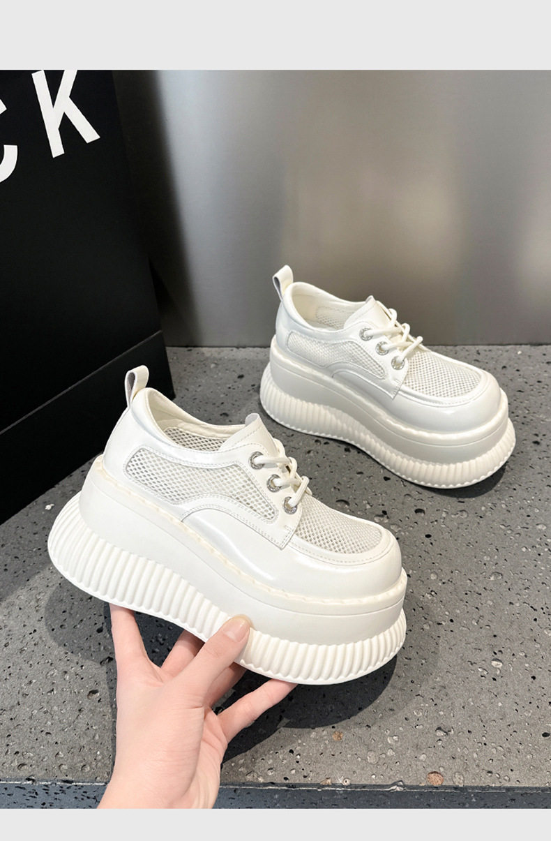 Giày sandal cao gót nữ hở mũi quai dây buộc gót vuông 8 cm — Đen, Len nguyên chất chi tiết 13