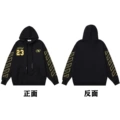030 black of hooded sweatshirt
