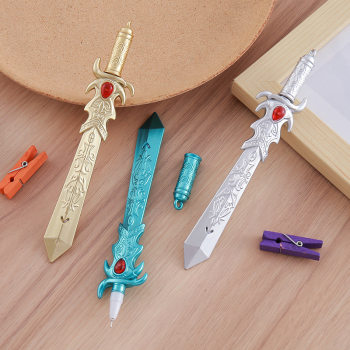 Weapon Pen Gem Sword Gel Pen Creative Stationery Student Prize Gift Writing Tool Water Pen Sign Pen