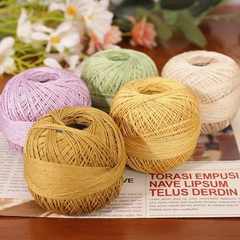No. 6 cotton and linen lace thread pure cotton hand-woven thread medium-thin crochet DIY material bag children's sweater crochet thread